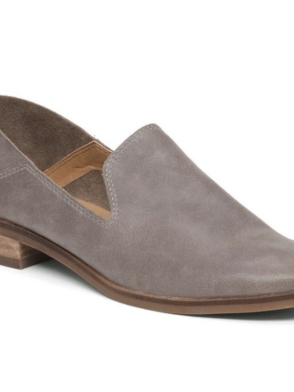 Women's Lucky Brand Tan/Gray Slip-On Leather Loafer